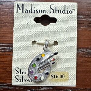 Madison Studio Sterling Silver Painter’s Palette Charm